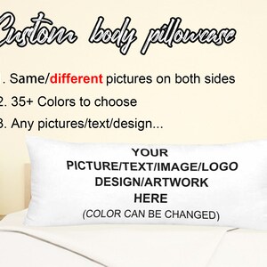 double sided custom body pillow