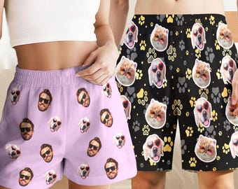 Custom Face Pajama Shorts: Personalized Photo Pajama Bottoms