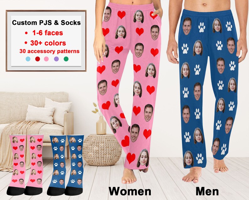 Personalized Pajama Pants With Pockets Custom Pajama Pants Etsy