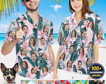 Custom Face Hawaiian Shirt: Personalized Photo Button-Down
