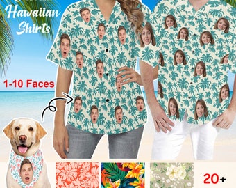 Customizable Hawaiian Shirt for Man Woman Kids, Custom Shirt with Picture, Personalized Hawaiian Shirt, Christmas Gift, Custom Dog Bandana