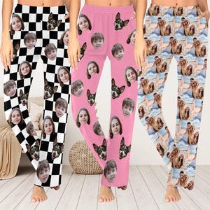 Custom Pajama Pants Pet, Custom Pajama Pants for Couple, Custom Dog Pajama Pants, Custom Pajama with Face, Christmas Presents, Custom Socks