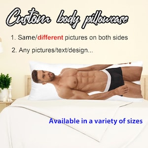 Custom Body Pillowcase, Personalized long body pillow, actor anime body pillow, personalized Christmas pillow, double side body pillow cover