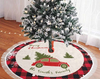 Christmas Tree Skirt Xmas Mat Tree Skirt for Christmas Holiday Winter New Year ﻿Patchwork Texture Home Party Decoration Supplies Indoor Short Plush 30x30 inch