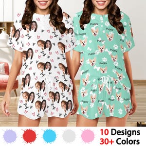 Personalized Photo Pajamas: Custom Face/Text Women's PJs