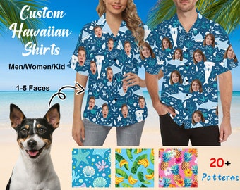 custom Hawaiian button shirt, custom hawaii shirt, personalized shirt,hawaiian shirt for man women, Custom Face Hawaiian Shirt, Gift for Men