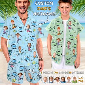 Personalized Face Hawaiian Shirt, Custom Photo Shirt, Father's Day Gift