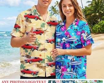 Custom Photo Car/Boat Hawaiian Shirt: Personalized Face Print Beach Shirt, Gift For Travelers