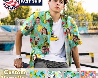 Custom Face Hawaiian Shirt: Personalized Photo Aloha Shirt