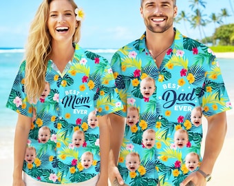 Personalized Dad Ever Tropical Beach Shirt, Birthday, Summer Gift For Men, Pet Lovers