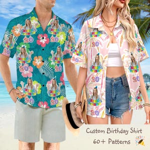 Custom Photo Hawaiian Shirt: Birthday Party Gift
