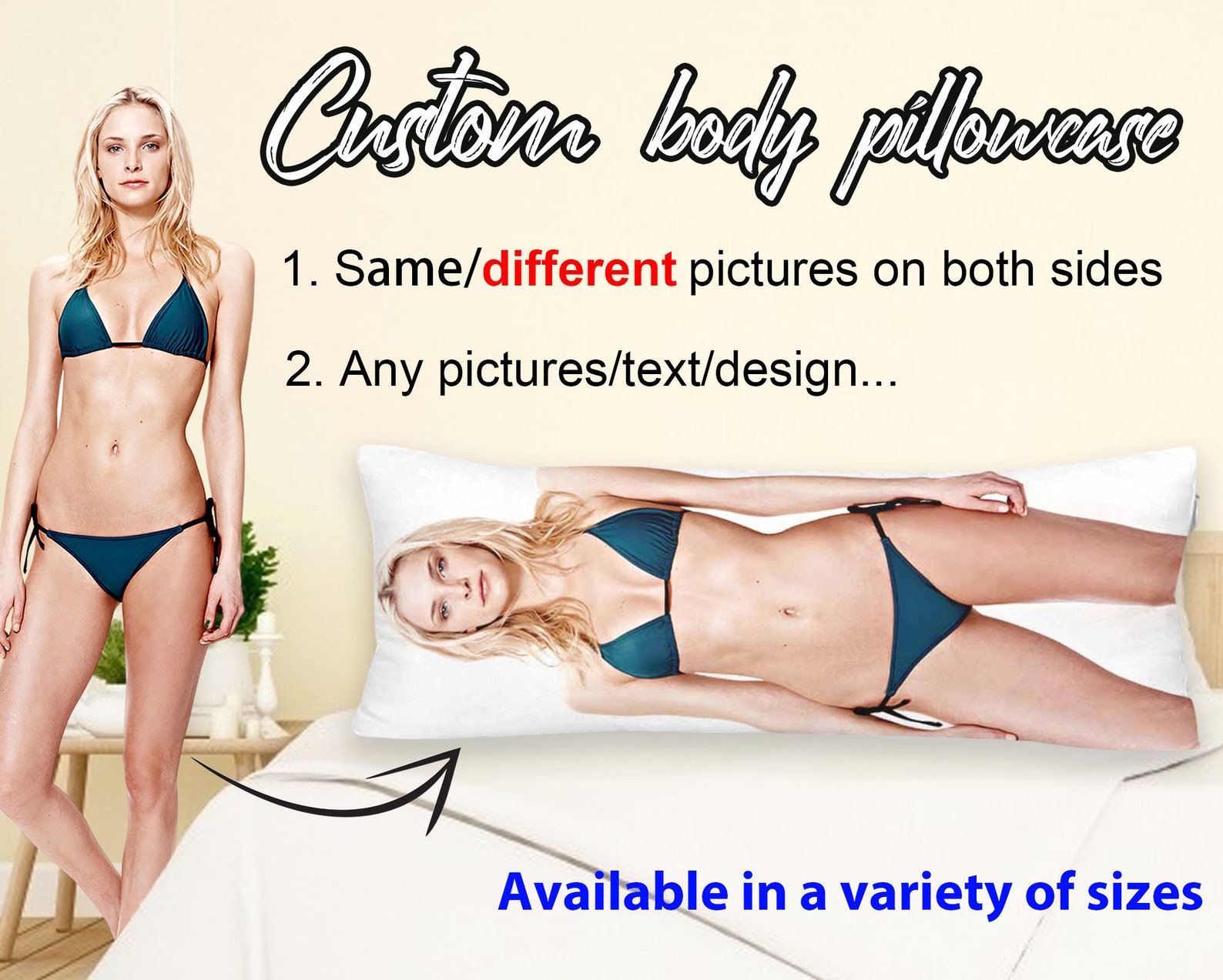 Custom Body Pillowcase Personalized Long Body Pillow Actor Etsy