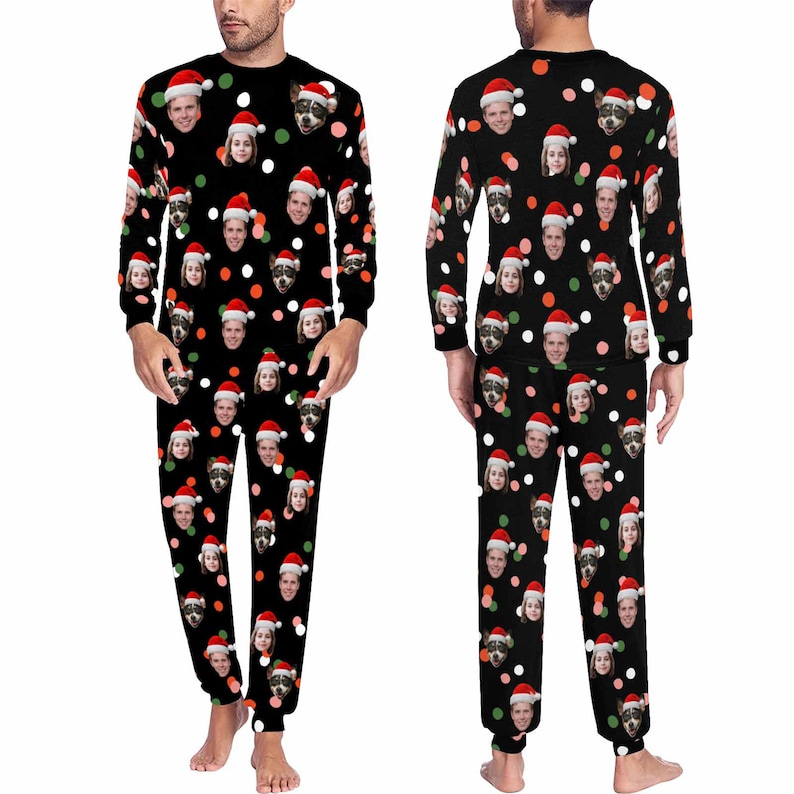 Personalized Family Pajamas for Christmas Custom Face Women Etsy