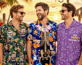 Personalized Ghost Pumpkin Halloween Hawaiian Shirt, Custom Spooky Aloha ButtonUp