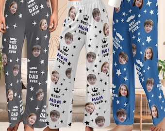 Custom Photo Pajama Pants, Personalized Family Father/Mother's Day Gift