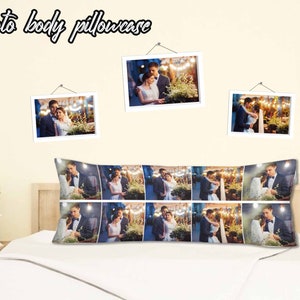 Custom Photo Body Pillowcase, Personalized Long body Pillowcase,Family Photo Body Pillow, Housewarming Gifts, Double Side Body Pillow Cover