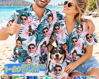 Custom Face Hawaiian Shirt: Personalized Photo Button-Down