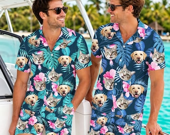 Custom Photo Hawaiian Shirt for Men Women Adults: Personalized Bachelor Party Gift