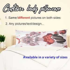 Custom Body Pillowcase, Personalized Long Body Pillow, Custom Anime Body Pillow Case, Customized Photo On Pillow Case, Christmas gift