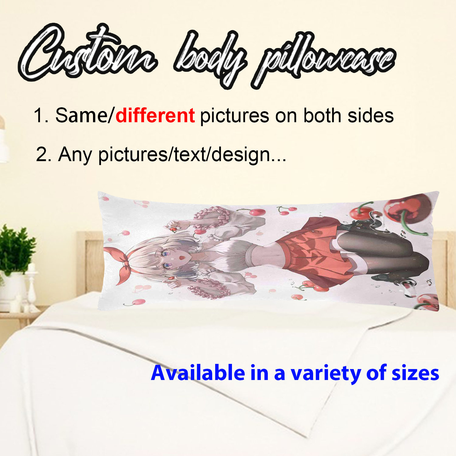 New Chtholly Nota Seniorious - WorldEnd Anime Dakimakura Japanese Hugging  Body Pillow Cover ADP79078