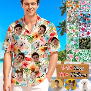 Custom Face Hawaiian Shirt: Tropical Photo Pattern Shirt