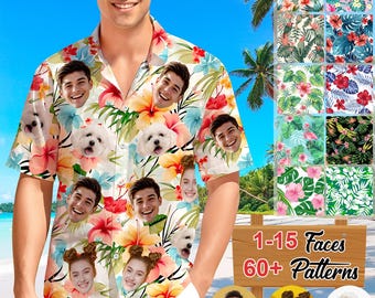 Custom Face Hawaiian Shirt: Tropical Photo Pattern Shirt