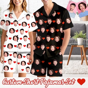 Personalized Photo Pajama Set: Custom Couple Sleepwear