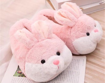 Adult Cute Plush Animal Paw Slippers Fuzzy Warm House Shoes