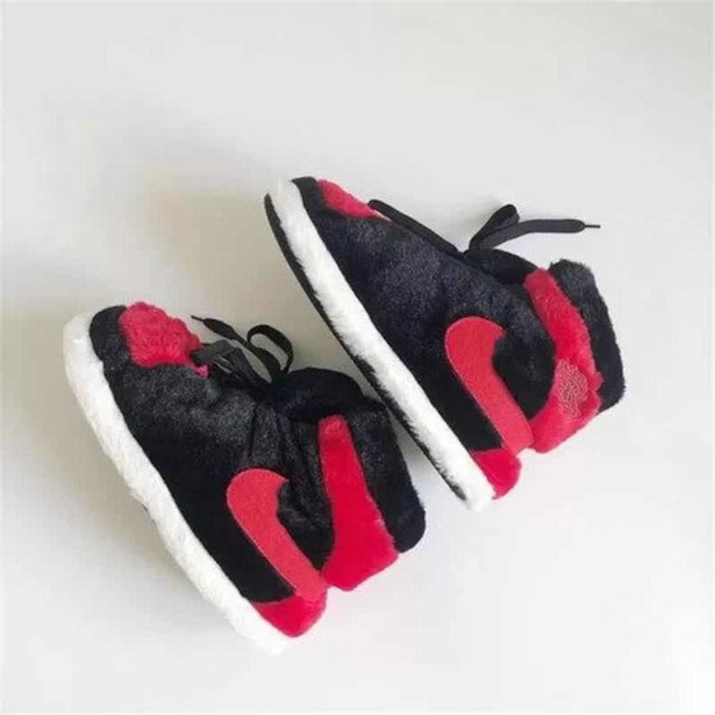Nike Air Jordan Slippers 1 Retro Bred Banned hype Etsy