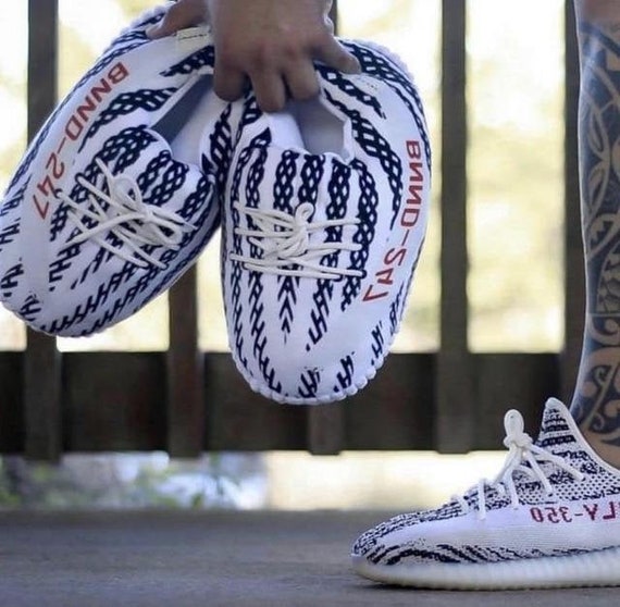 yeezy zebra slippers