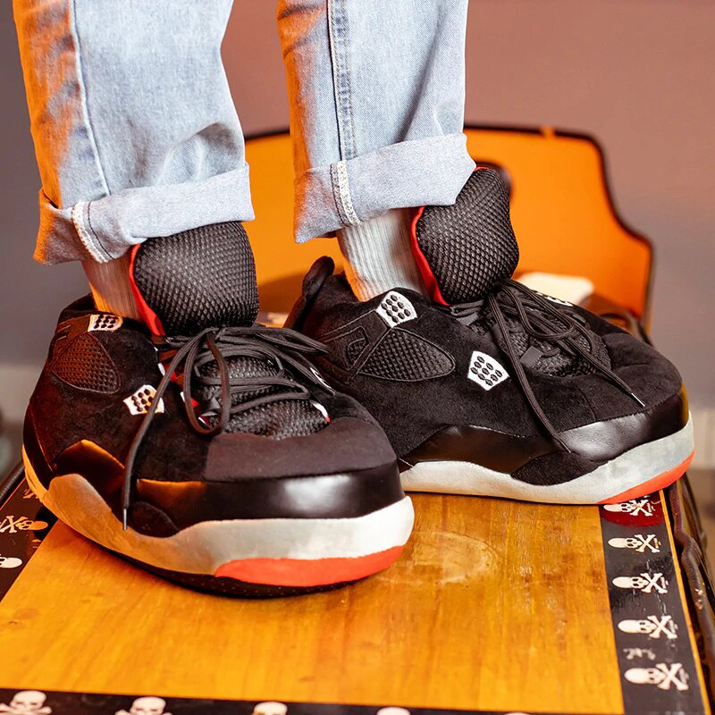 Slippers Nike Air Jordan 4 Retro Bred hype house slippers | Etsy