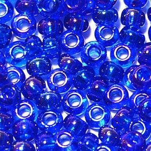 Preciosa Seed Beads 10/0 Round Rocailles 61100 16936 Rainbow Dark Blue 10gm, 50gm, 1/2 Kilo #61100 Bead embroidery beads jewelry beads
