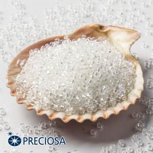 Preciosa Seed Beads 10/0 Round Rocailles 58205 Transparent Rainbow Crystal 10gm, 50gm, 1/2 Kilo #58205 Bead embroidery beads, jewelry beads