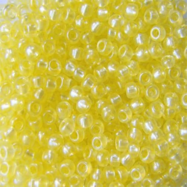 Preciosa Seed Beads 10/0 Round Rocailles 08186 Transparent yellow ambe 10gm, 50gm, 1/2 Kilo #08186 Bead embroidery beads, jewelry beads