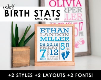 Download Birth Announcement Svg Etsy