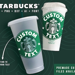 Logo Starbucks personalizzato / Tazza fredda o calda premisurata o altro dimensionamento / Download digitale / Caffè Starbucks / Cerchio Starbucks personalizzato