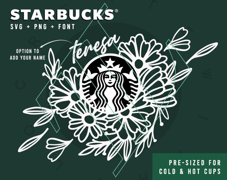 Download Clip Art Custom Gift Svg Png Cold Cup Presized For Hot Spring Personalised Starbucks Svg Floral Design Art Collectibles