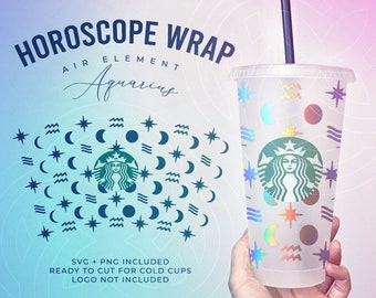 Starbucks Wrap | Starbucks Sternzeichen Wrap | Starbucks Horoskop Wrap | Seamless Starbucks Wrap | Nahtloses Muster | Digitaler Download | SVG PNG