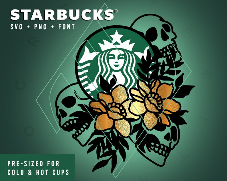 Download Custom Gift Spring Holiday Svg Png Cold Cup Presized For Hot Personalised Starbucks Skull Floral Design Clip Art Art Collectibles Minyamarket Com