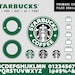 Personalised Starbucks Logo | svg png dxf ai + Font Included | Cricut Silhouette | Digital Download | Holiday | Xmas | Custom Starbucks Cup 