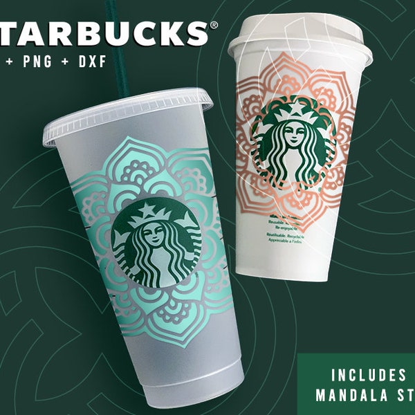 Starbucks Mandala | Logo | Digital Download | svg png dxf | Starbucks Yoga | Namaste | Holiday | Christmas | Xmas Starbucks Coffee Cup