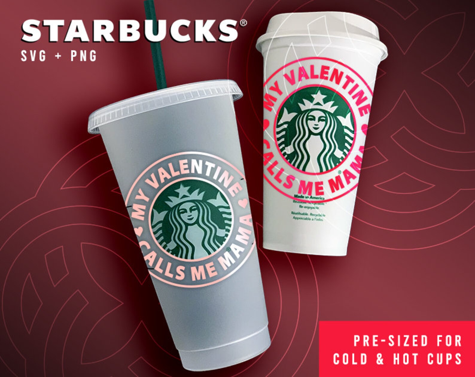 Valentines Day Starbucks Logo My Valentine Mama svg png Etsy