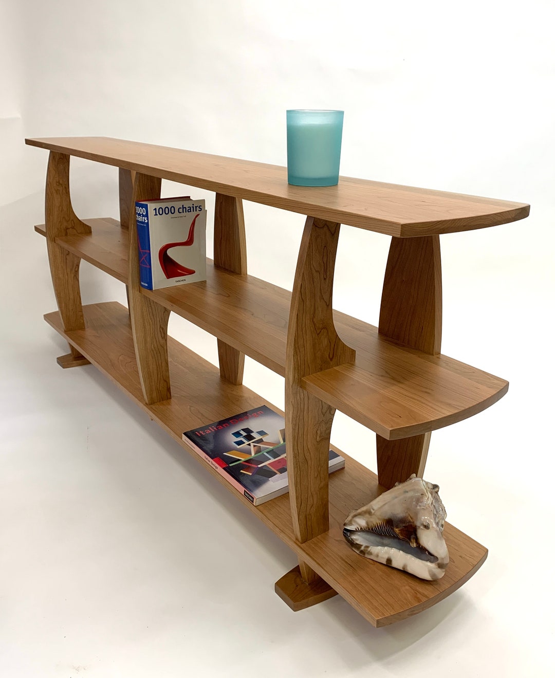 Mid-century-inspired Floe Bookcase in Hardwood - Etsy