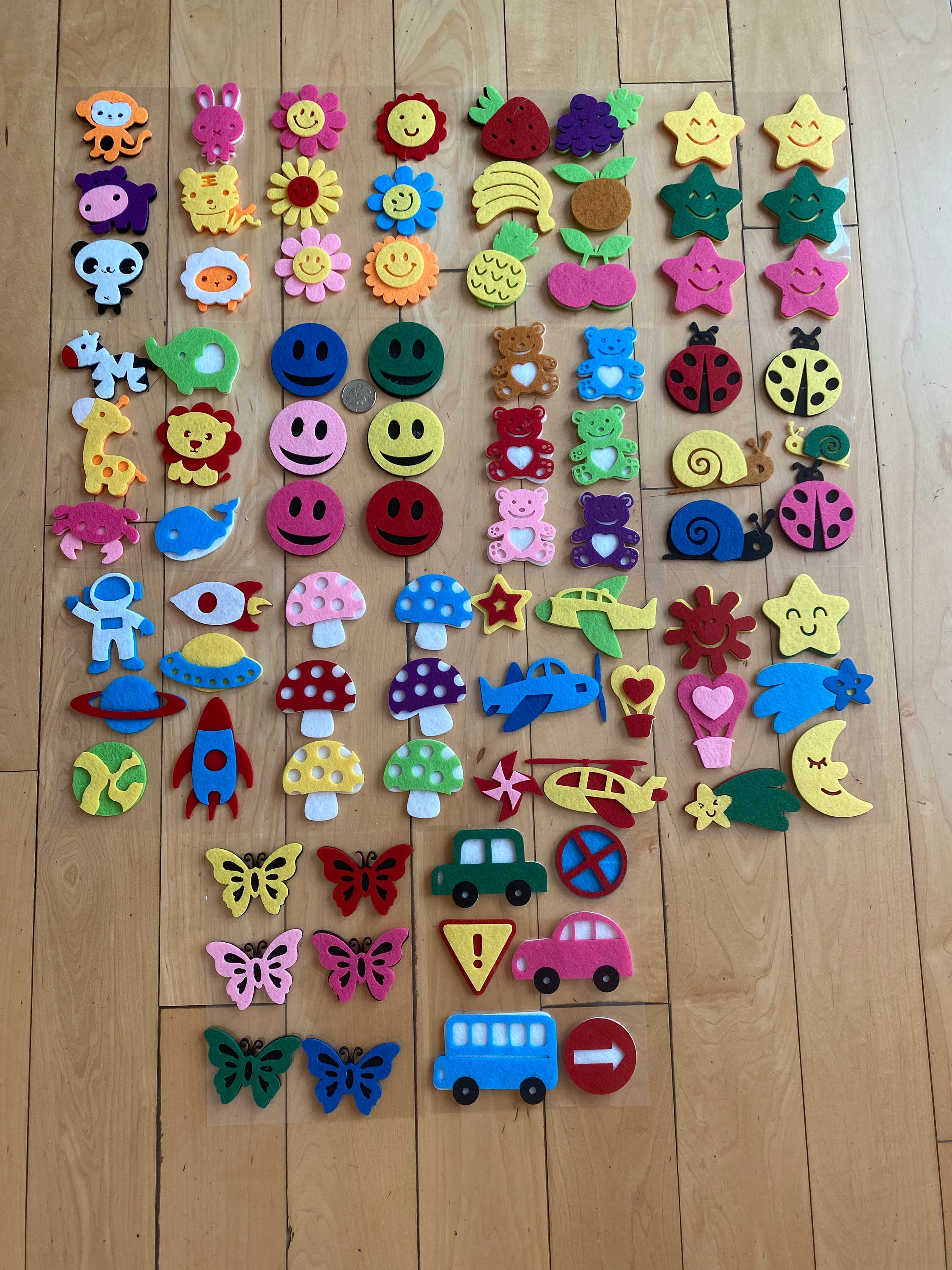 Felt Sticker Adhesive Sticker Felt Star Felt Animal Kids Etsy