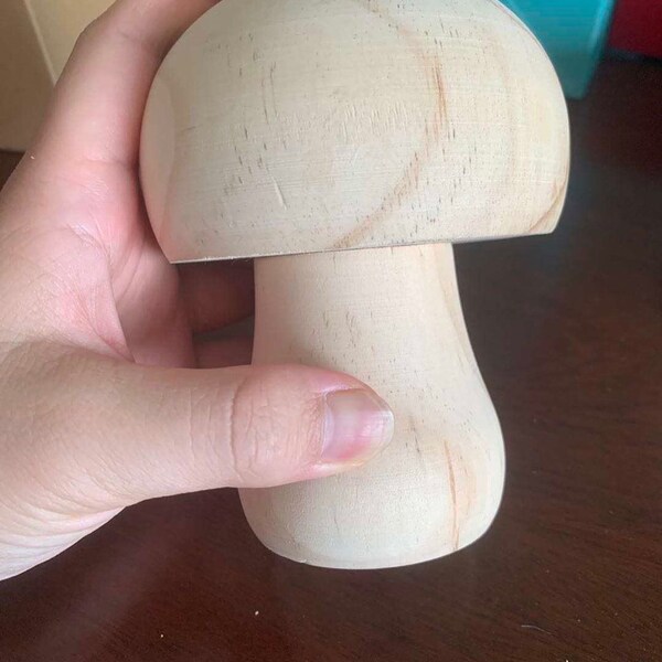 giant pinewood mushroom for decor and craft