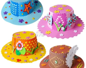 DIY hat kit for kids, kids gift, DIY craft  sewing kit, weaving kit, stitching kit, knitting kit, kids birthday gift, holiday gift