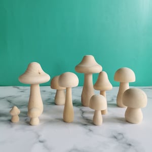Mushroom peg doll, Large Mushroom, Wooden Mushroom, Unfinished Mushroom Decor Unpainted Wooden Mushroom, Christmas Festival Home Ornament