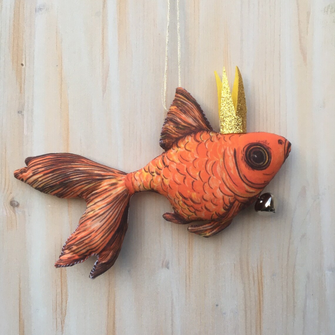 Goldfish Christmas Ornament, Fish Lovers Gift, Unique Handmade Gift