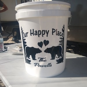 This is our happy place, Bucket light, Camping bucket