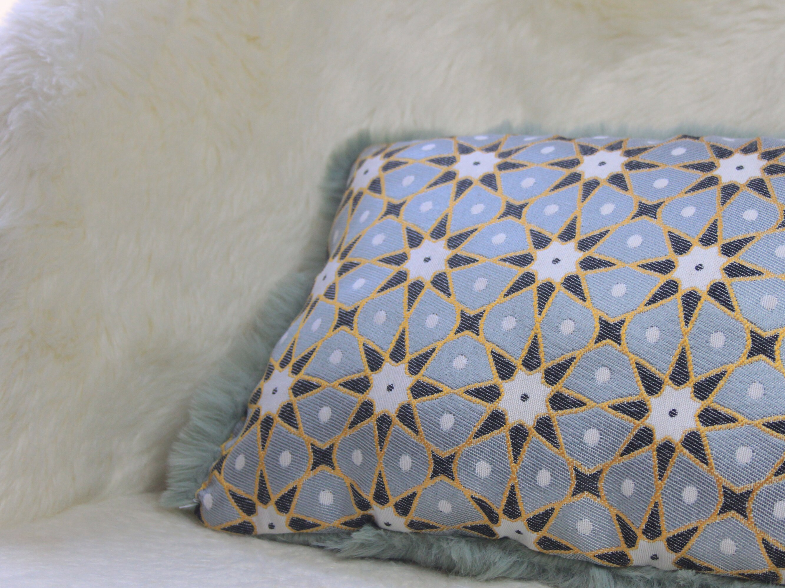 Coussin Motif Mosaïque Étoilée 35x25cm